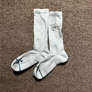 Used Stance Feel 360 Performance Basketball Crew Socks White Men Size Large 9-13